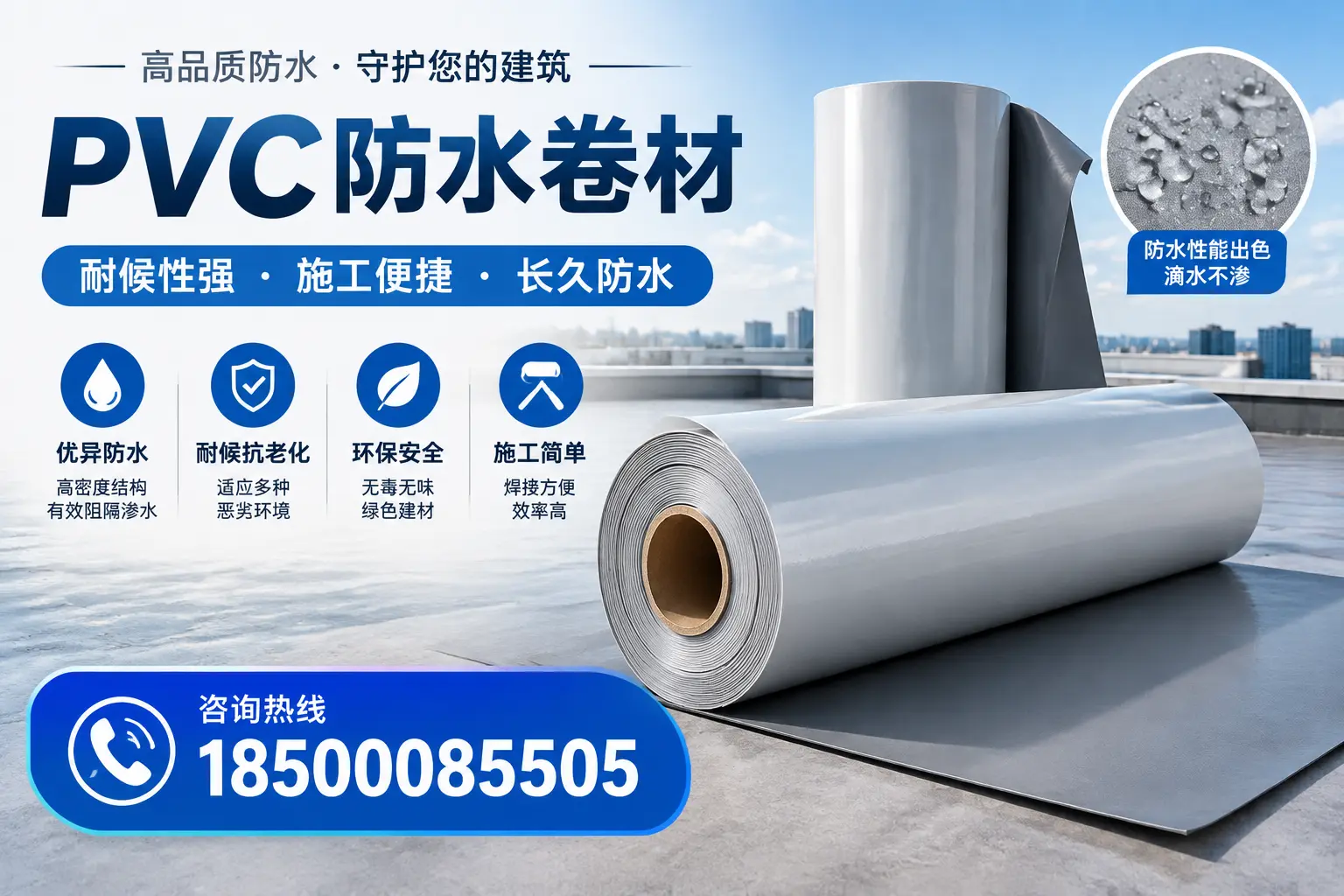 pvc防水卷材在保亭的行业应用前景分析